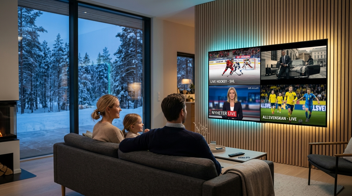Swedish Nara 4K IPTV i svenskt vardagsrum